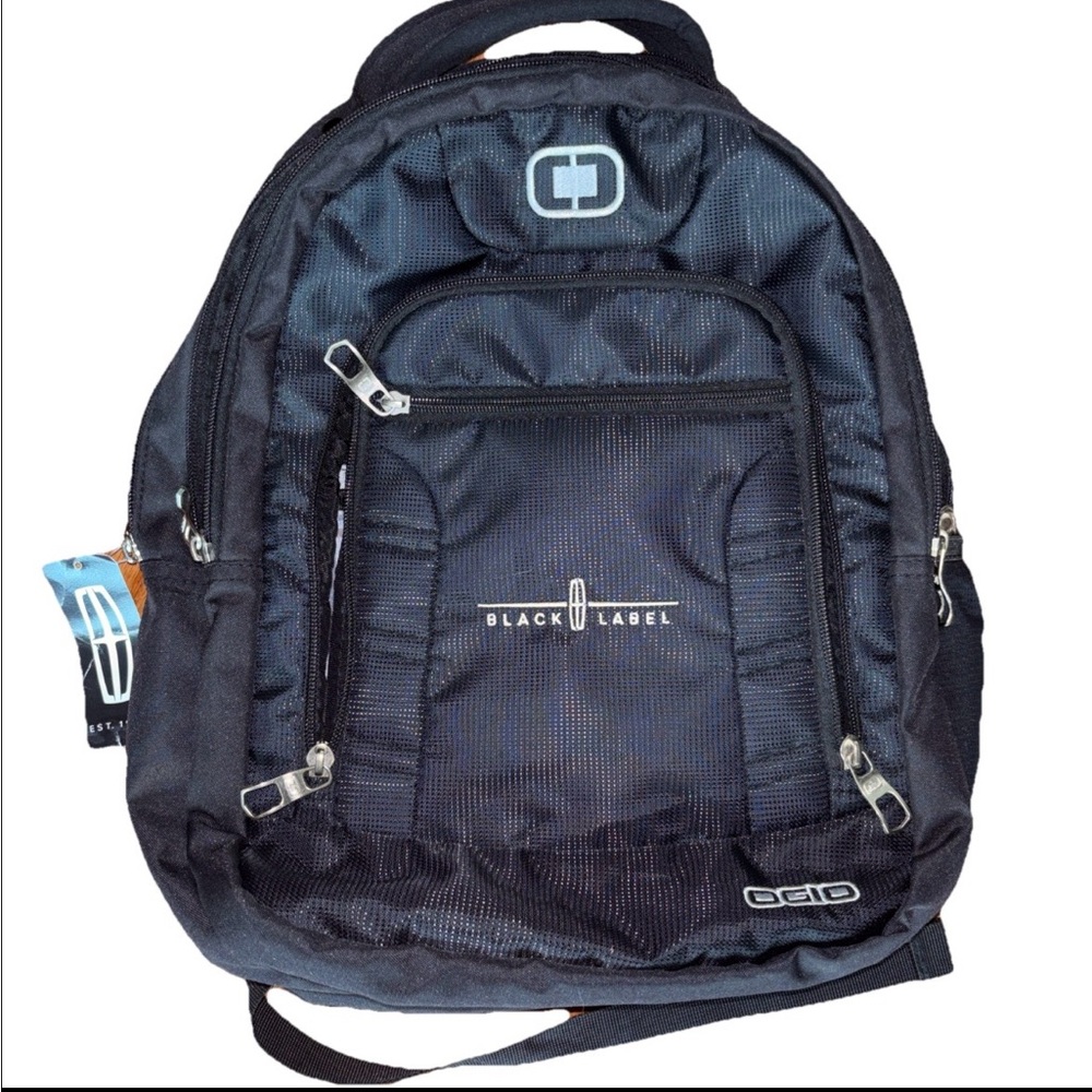 OGIO Colton Pack laptop backpack custom embroidered Lincoln Black Label logo
